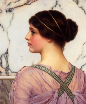 ジョン・ウィリアム・ゴッドワード Painting - ギリシャの素敵な新古典主義の女性 ジョン・ウィリアム・ゴッドワード